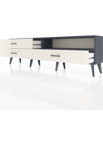 Arges Tv Ünitesi Tek Raflı 3 Çekmeceli 176X30X51 Antrasit-Antrasit/aytaşı fırsatları