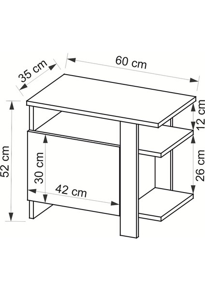 Darmian Dolaplı Raflı 2 Yönlü Komodin indirimleri