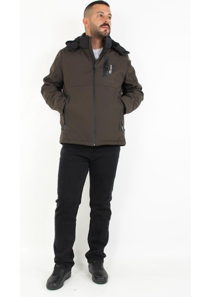 1030 Kapşonlu Softshell Mont