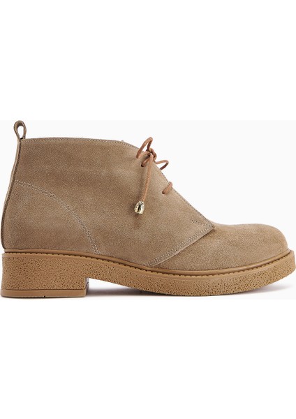 Henna Hakiki Deri Vizon Süet Bağcıklı Kadın Bot