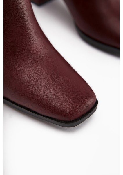 Deyana Bordo Fermuar Aksesuarlı Bot fırsatları