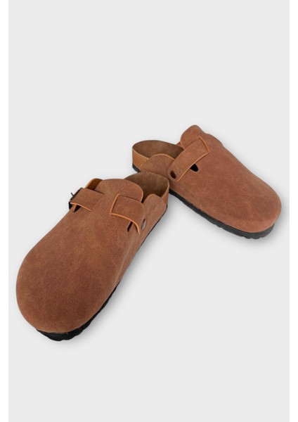 Unisex Toka Detaylı Mantar Anatomik Tabanlı Terlik Tarçın fırsatları