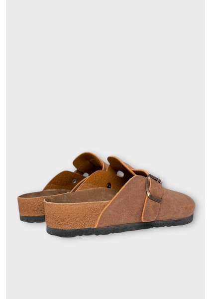 Unisex Toka Detaylı Mantar Anatomik Tabanlı Terlik Tarçın indirimleri