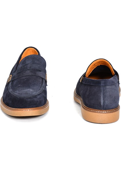 Hakiki Süet Deri Lacivert Loafer Erkek Ayakkabı - 242023 indirimleri