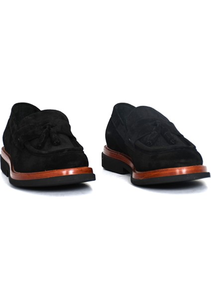 Hakiki Süet Deri Siyah Loafer Erkek Ayakkabı - Eva Taban 4025 fiyatları