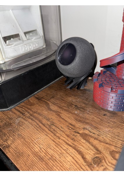 Apple Homepod Mini Sanatsal Spiral Stand Tutucu - Özel Tasarım Dekoratif Masaüstü Altlık modelleri
