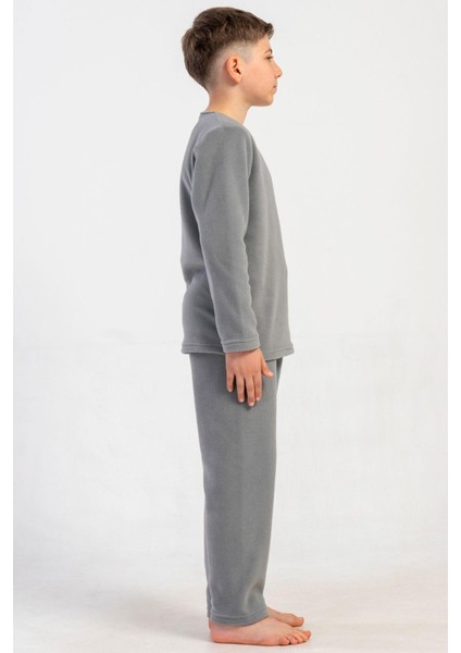Erkek Çocuk Gri Renk Uzun Kollu Polar Pijama Takımı C1T0N0205 fiyatları