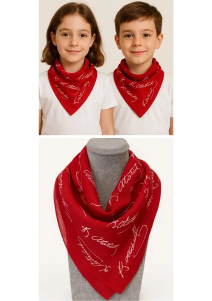 Kırmızı Ay Yıldız Türk Bayrağı Temalı Pamuk Kumaş Fular - Bandana - 23 Nisan, 29 Ekim, 19 Mayıs fiyatları