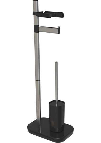 Suı Tuvalet Kağıtlık Tuvalet Fırçalı-Siyah M-E75T-06
