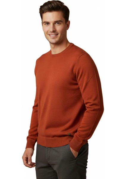 Erkek Sıfır Yaka Kazak Çelik Örgü Klasik Kalıp 4241C BGL-ST04857 fiyatları