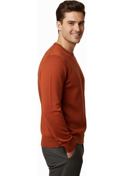 Erkek Sıfır Yaka Kazak Çelik Örgü Klasik Kalıp 4241C BGL-ST04857 modelleri