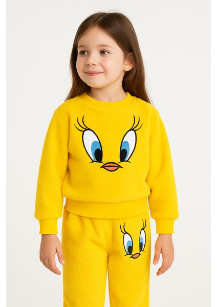 Tweety Peluş Sarı Kız Çocuk Yumoş 4-12 Yaş Kız Çocuk 2li Takım