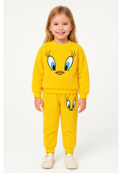 Tweety Peluş Sarı Kız Çocuk Yumoş 4-12 Yaş Kız Çocuk 2li Takım modelleri