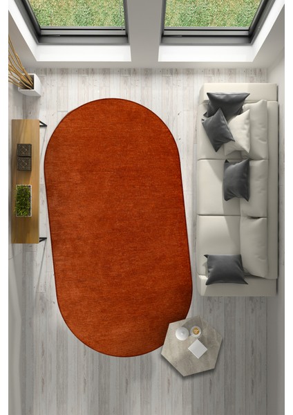 Azra Oval Halı | Yıkanabilir, Kaymaz Taban, Yumuşak Dokulu Antre ve Mutfak Kilimi