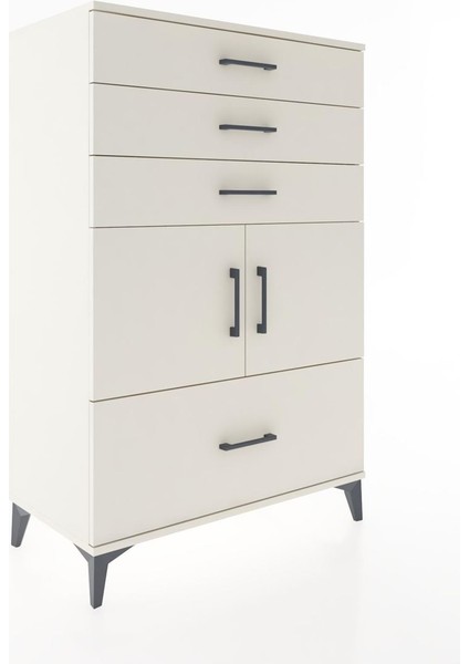 Hyperion Dolap Tek Raflı 4 Çekmeceli 2 Kapaklı 88X44X134 Aytaşı-Aytaşı fiyatları