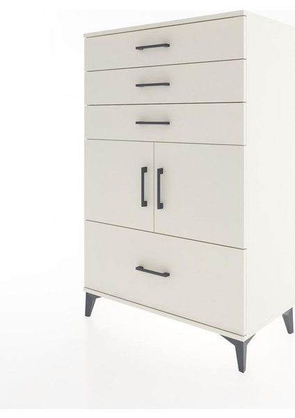 Hyperion Dolap Tek Raflı 4 Çekmeceli 2 Kapaklı 88X44X134 Aytaşı-Aytaşı modelleri