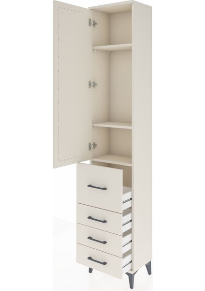 Arges Dolap 3 Raflı 4 Çekmeceli Tek Kapaklı 44X30X221 Aytaşı-Aytaşı fırsatları