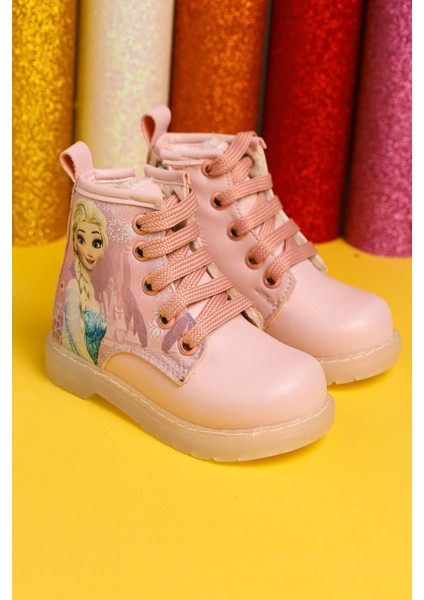 Ester Pudra Çizgi Karakter Baskılı Bağcıklı Işıklı Bebe Bot fiyatları