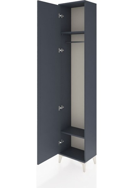 Arges Dolap 2 Raflı Tek Kapaklı Tek Askılı 44X30X221 Antrasit-Antrasit fırsatları