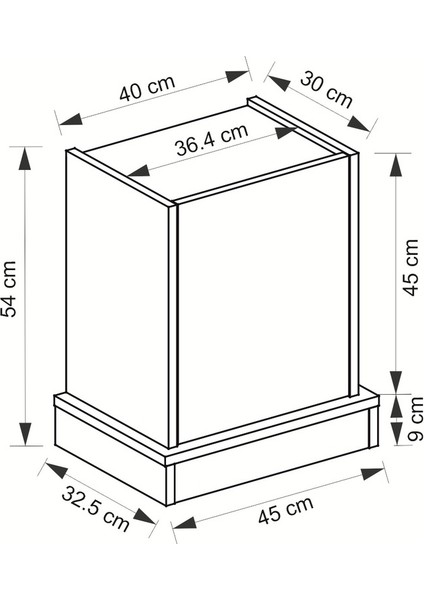 Alen Dolaplı 2 Bölmeli Komodin fırsatları