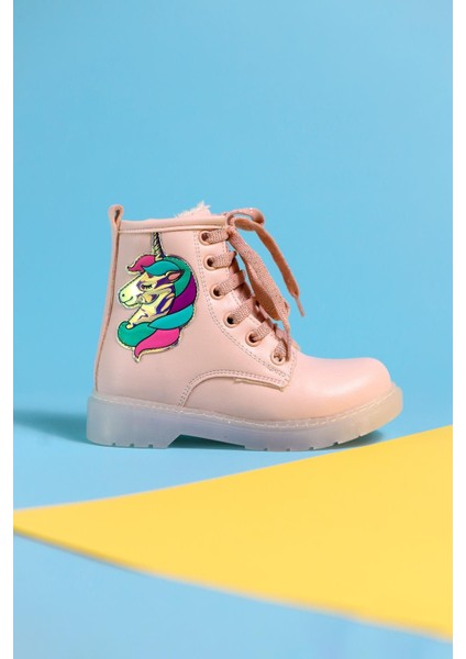 Jolene Pudra Unicorn Patchli Işıklı Bağcıklı Çocuk Bot