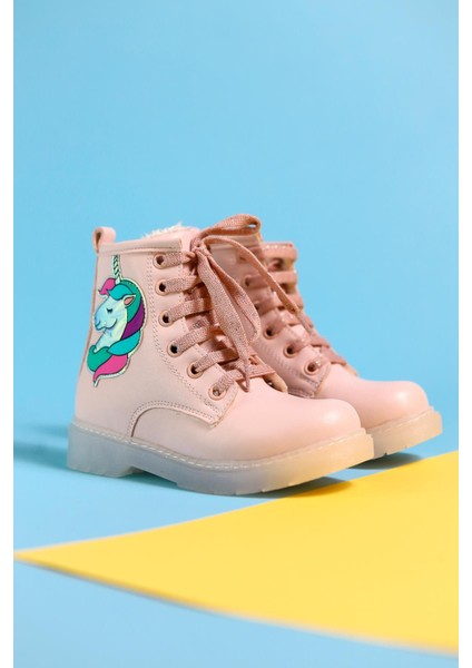 Jolene Pudra Unicorn Patchli Işıklı Bağcıklı Çocuk Bot fiyatları