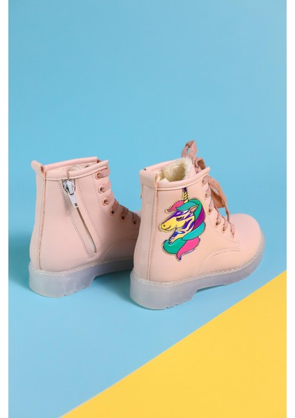 Jolene Pudra Unicorn Patchli Işıklı Bağcıklı Çocuk Bot indirimleri