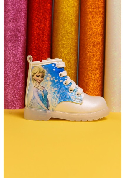 Evan Sedef Çizgi Karakter Baskılı Bağcıklı Işıklı Bebe Bot