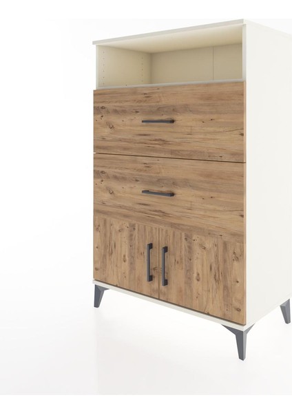 Hyperion Dolap Tek Raflı 2 Çekmeceli 2 Kapaklı 88X44X134 Aytaşı-Çam modelleri