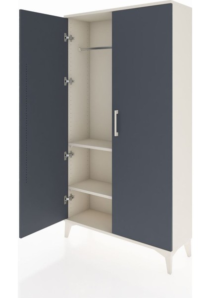 Arges Dolap 2 Raflı Kapaklı Tek Askılı 88X30X163 Aytaşı-Antrasit fırsatları