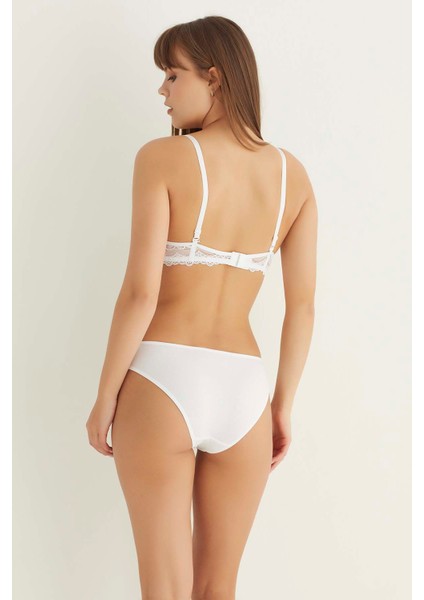 Beyaz Destekli Slip Külotlu Dantelli Sütyen Takımı 4007 fiyatları