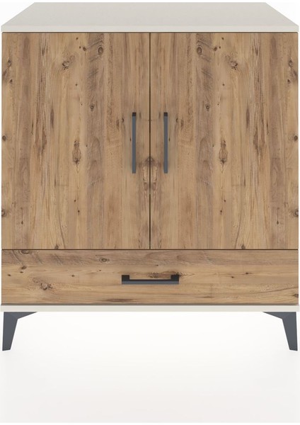 Hyperion Şifonyer 3 Raflı Tek Çekmeceli 2 Kapaklı 88X44X96 Aytaşı-Çam