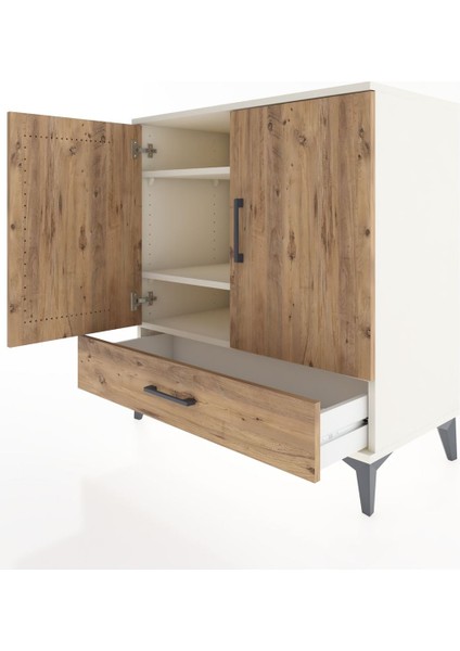 Hyperion Şifonyer 3 Raflı Tek Çekmeceli 2 Kapaklı 88X44X96 Aytaşı-Çam fırsatları
