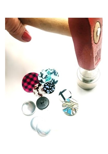 Kaplamalı Düğme 18 Boy 11,50 mm Kendin Yap Kiti, Gömlek, ve Giyim Için Çekiçle Uygulama Aparatları ve 100 Adet Kapsol Düğme Takım fiyatları