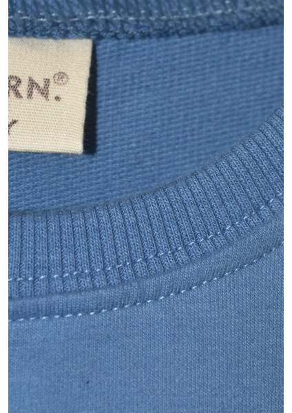 Kız Çocuk %100 Pamuk Kalp Desenli Bisiklet Yaka Trend Sweatshirt - 1022S modelleri