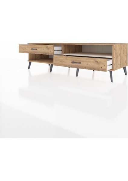 Kronos Tv Ünitesi Tek Raflı 2 Çekmeceli 176X59X51 Çam-Aytaşı/çam modelleri