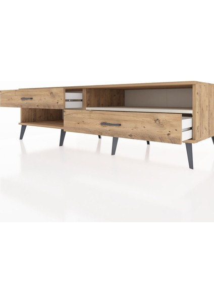 Kronos Tv Ünitesi Tek Raflı 2 Çekmeceli 176X59X51 Çam-Aytaşı/çam fırsatları