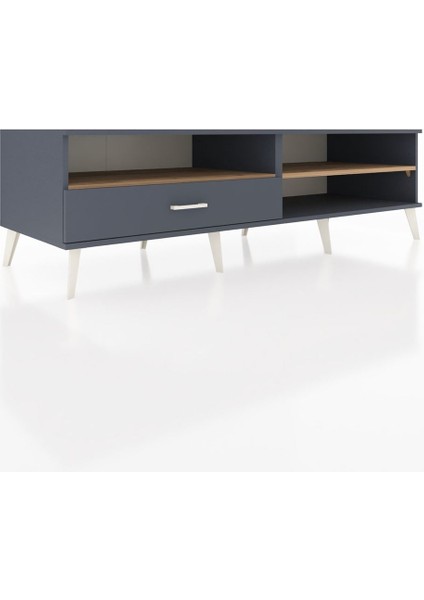Kronos Tv Ünitesi 2 Raflı Tek Çekmeceli 176X59X51 Antrasit-Çam/antrasit fiyatları