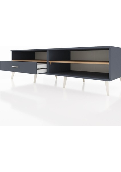Kronos Tv Ünitesi 2 Raflı Tek Çekmeceli 176X59X51 Antrasit-Çam/antrasit fırsatları