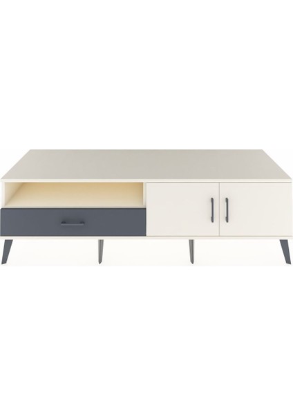 Kronos Tv Ünitesi 2 Raflı Tek Çekmeceli 2 Kapaklı 176X59X51 Aytaşı-Aytaşı/antrasit