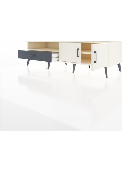 Kronos Tv Ünitesi 2 Raflı Tek Çekmeceli 2 Kapaklı 176X59X51 Aytaşı-Aytaşı/antrasit modelleri