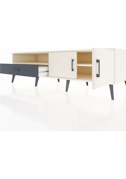 Kronos Tv Ünitesi 2 Raflı Tek Çekmeceli 2 Kapaklı 176X59X51 Aytaşı-Aytaşı/antrasit fırsatları