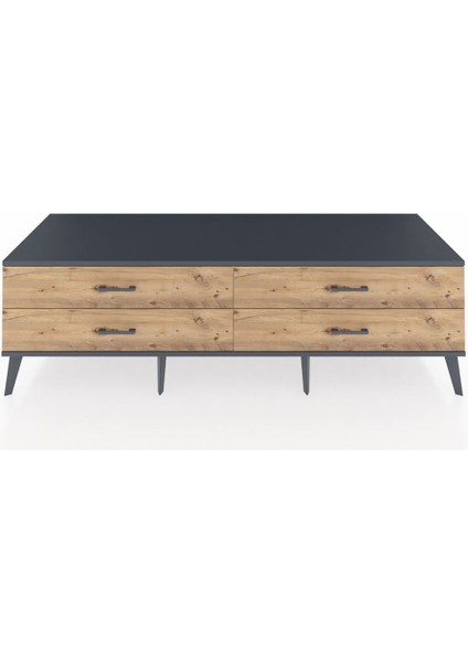 Kronos Tv Ünitesi 4 Çekmeceli 176X59X51 Aytaşı-Antrasit/çam