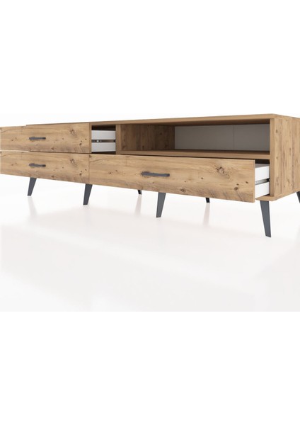 Kronos Tv Ünitesi Tek Raflı 3 Çekmeceli 176X59X51 Çam-Çam/çam fırsatları