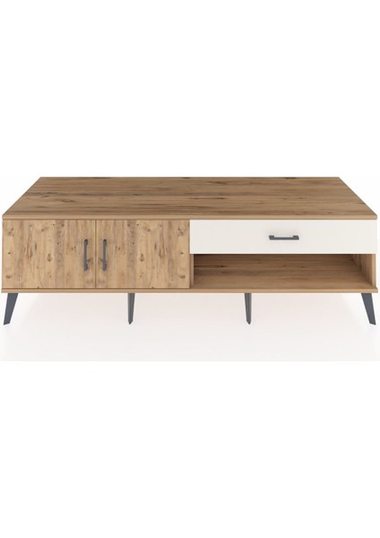 Kronos Tv Ünitesi Tek Raflı Tek Çekmeceli 2 Kapaklı 176X59X51 Çam-Çam/aytaşı