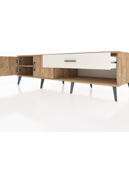 Kronos Tv Ünitesi Tek Raflı Tek Çekmeceli 2 Kapaklı 176X59X51 Çam-Çam/aytaşı fırsatları