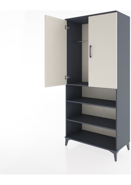 Hyperion Dolap 4 Raflı 2 Kapaklı Tek Askılı 88X44X195 Antrasit-Aytaşı fırsatları
