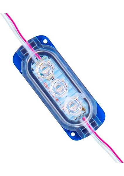12 Volt 0.6 Watt Mavi 2835 65 x 25 mm IP65 120 Lümen 160 Derece Modül LED