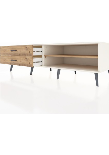 Kronos Tv Ünitesi Tek Raflı 2 Çekmeceli 176X59X51 Aytaşı-Çam/çam fırsatları