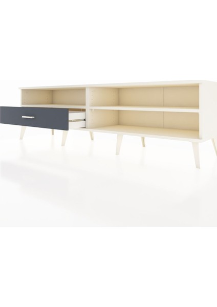 Hyperion Tv Ünitesi 2 Raflı Tek Çekmeceli 176X44X51 Aytaşı-Aytaşı/antrasit fırsatları